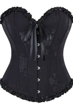 Refttenw Corsage Damen-Korsett Vintage Jacquard Bustiers