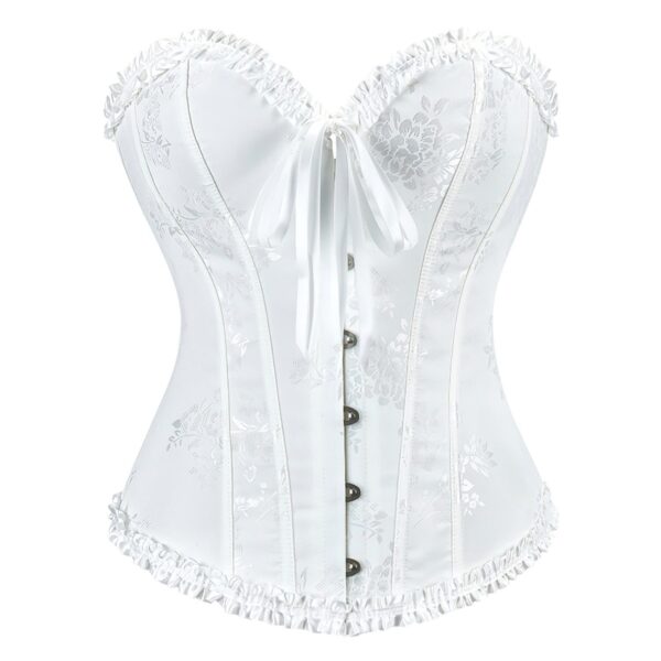 Refttenw Corsage Damen-Korsett Vintage Jacquard Bustiers