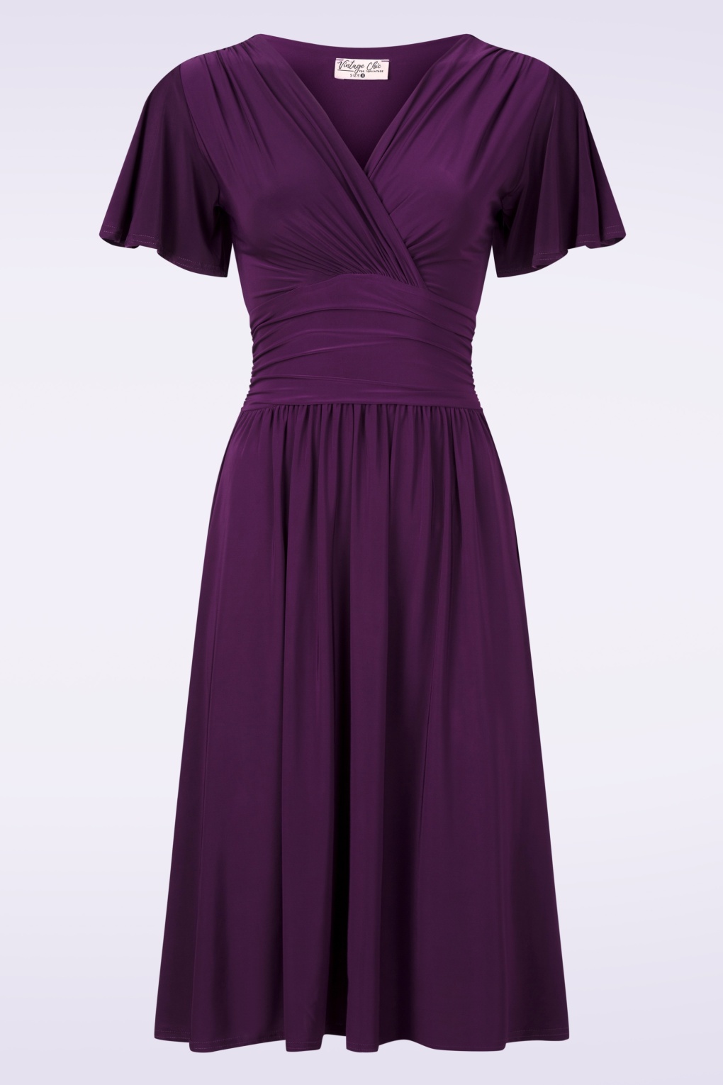 Sadie Slinky Swingkleid in Aubergine