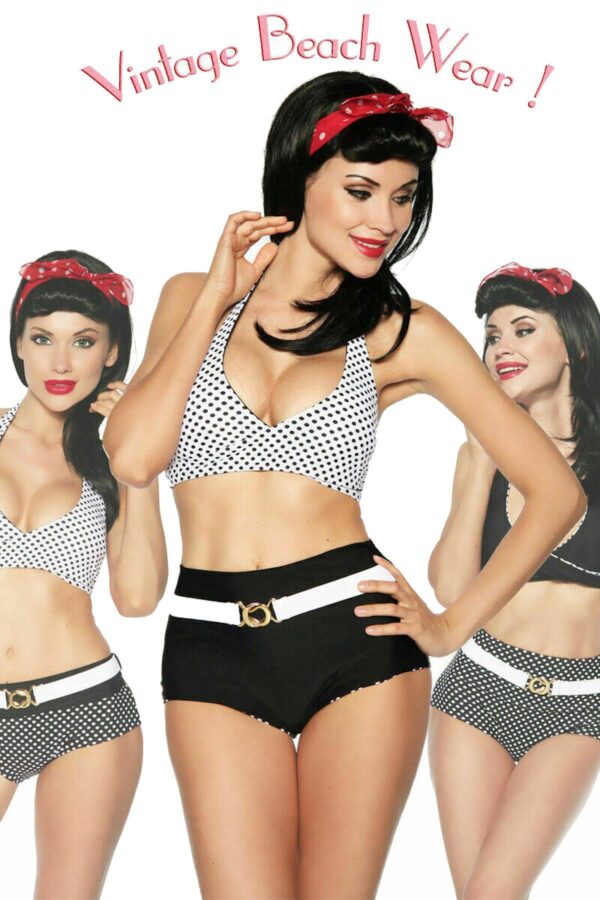 Samegame Triangel-Bikini Rockabilly Wendebikini mit Gürte