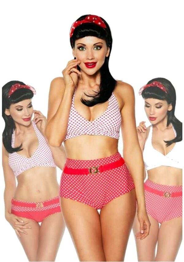 Samegame Triangel-Bikini Rockabilly Wendebikini mit Gürte