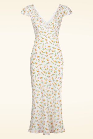 Stella Floral Spring Midaxi Kleid in Weiß
