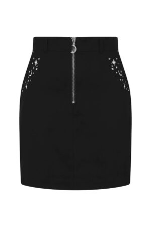Hell Bunny Bleistiftrock Interstellar Skirt Bestickt