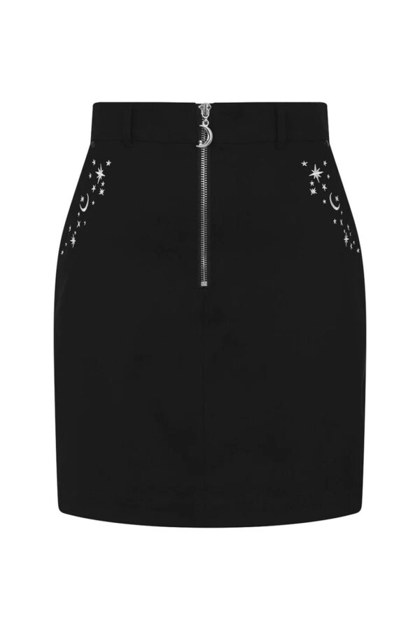 Hell Bunny Bleistiftrock Interstellar Skirt Bestickt
