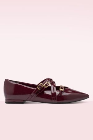 Jany Ballerina Flats in Merlot
