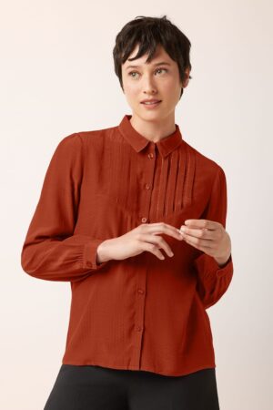 Karen Sista Bluse in Spicy Braun