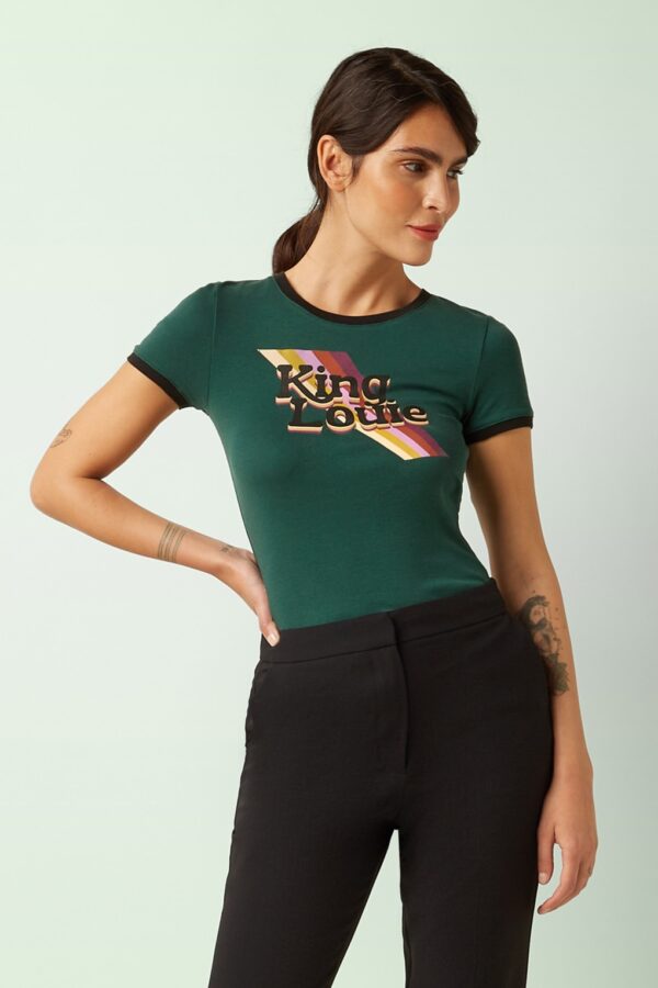 Logo T-Shirt in Botanical Grün