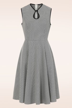 Norah Pied de Poule Swingkleid in Schwarz und Weiß