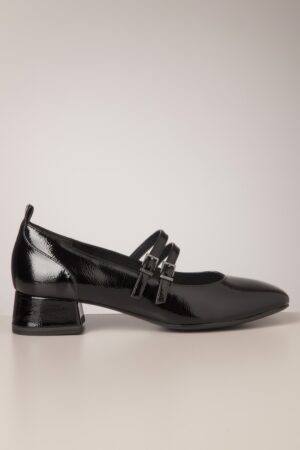 Amelie Lack Pumps in Schwarz