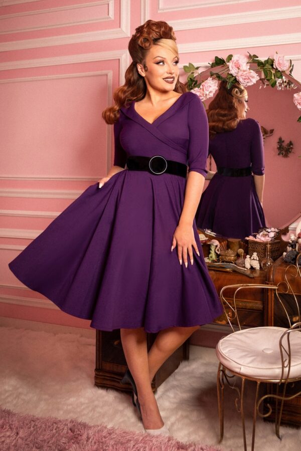 Aviva Swingkleid in Royal Purple