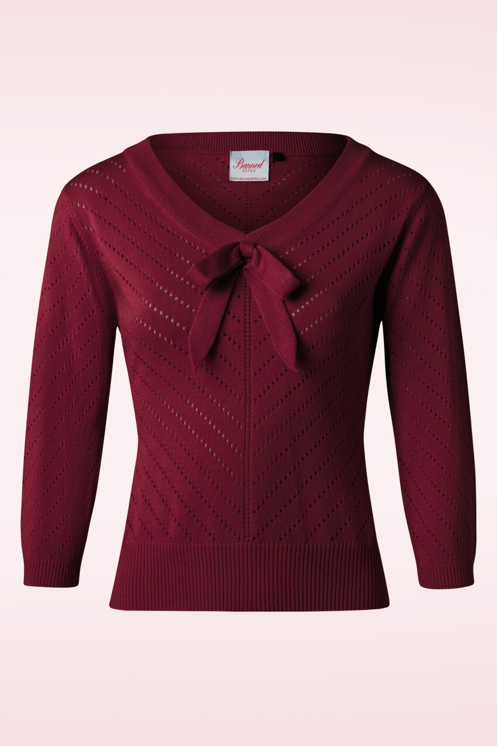 Charlie Chevron Oberteil in Bordeaux