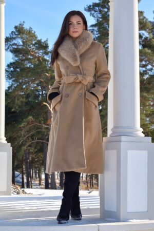 Grace A-linie Mantel in Camelbraun
