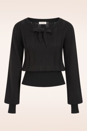 Laci Chevron Stricktop in Schwarz