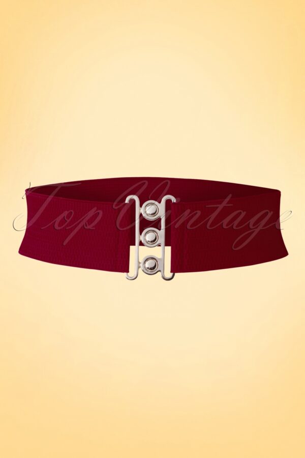 Lauren Vintage Stretch-Gürtel in Burgund