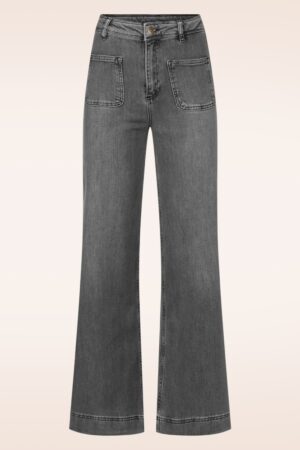 Maureen Flare Cut Jeans in Grau