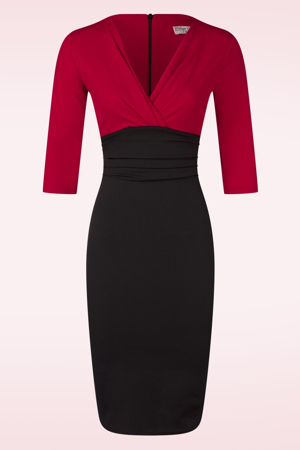 Nehla Etuikleid in Schwarz und Rot