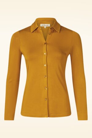 Stella Bambus Bluse in Ocker