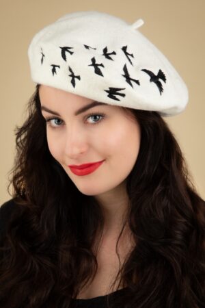 Birdy Baskenmütze in Off White