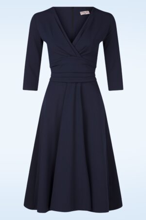 Clare Swing Kleid in Marineblau