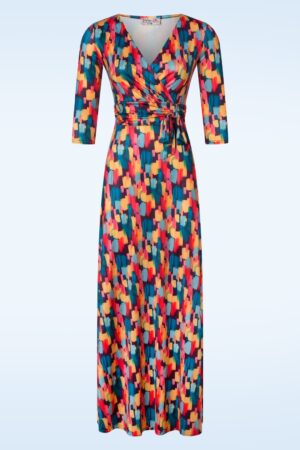 Fresia Geo Maxi Kleid in Multi