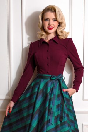 Frida Bluse in Burgund