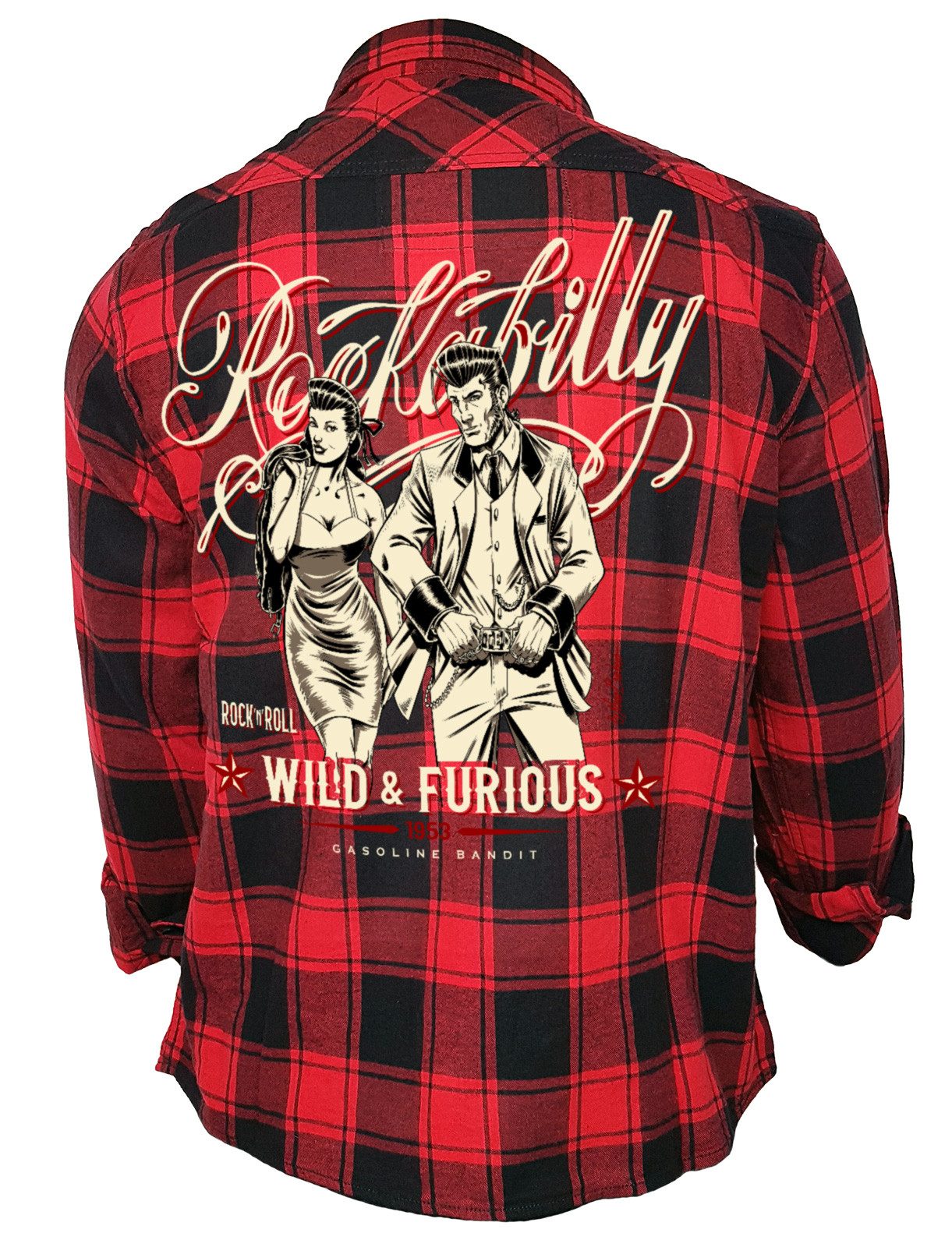 GASOLINE BANDIT® Flanellhemd Herren Worker Rockabilly