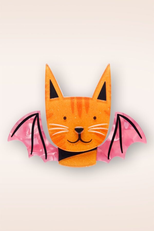 Geflügeltes Kitty Brosche