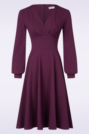 Helaine Swingkleid in Aubergine