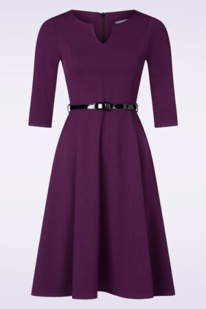 June Swingkleid in Aubergine