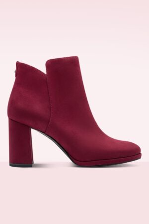 Meredith Ankle Booties in Red