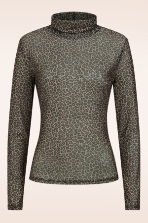 Mesh Top in Leo-Muster