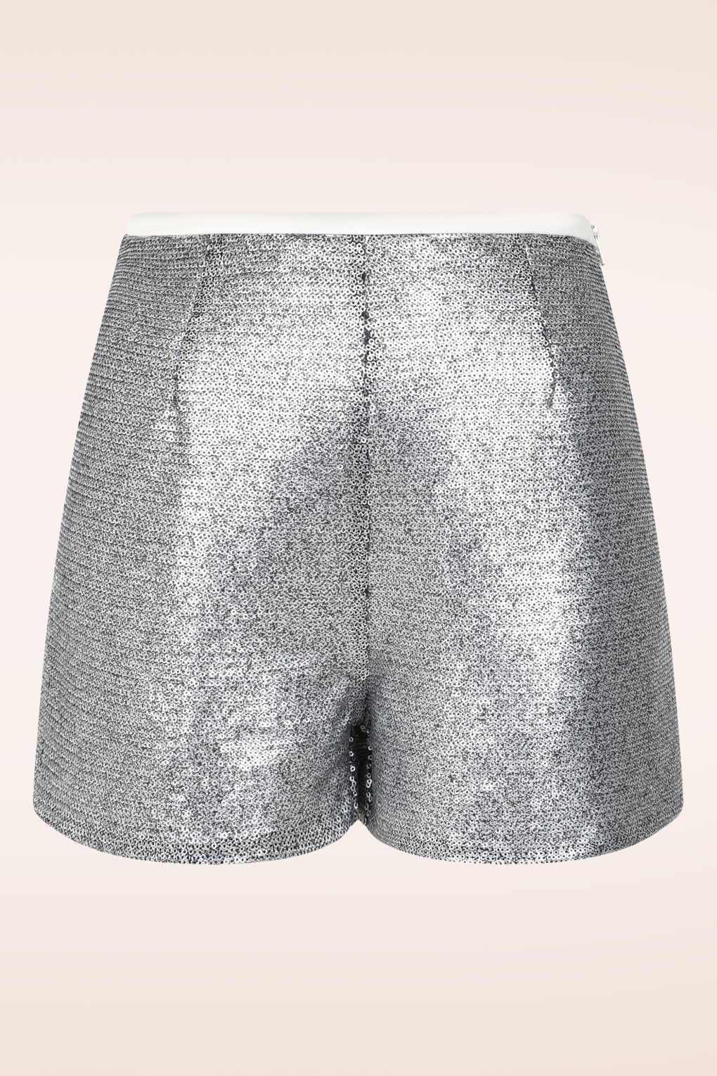 Rebecca Pailletten-Shorts in Silber