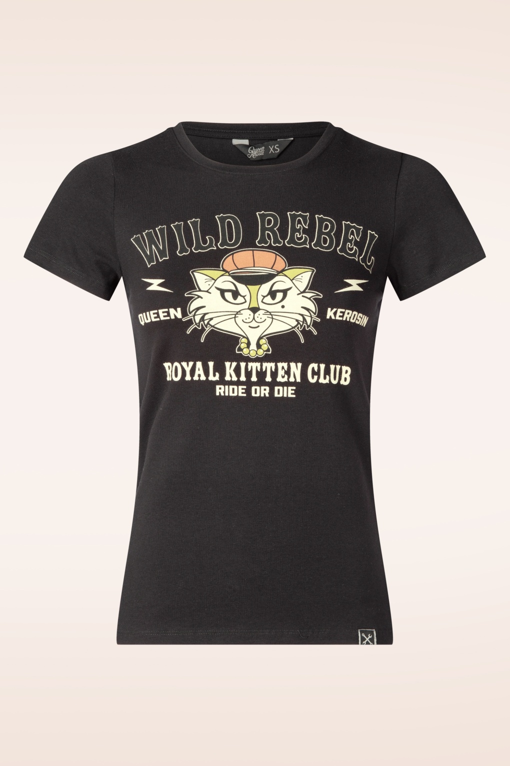 Royal Kitten Club T-Shirt in Schwarz