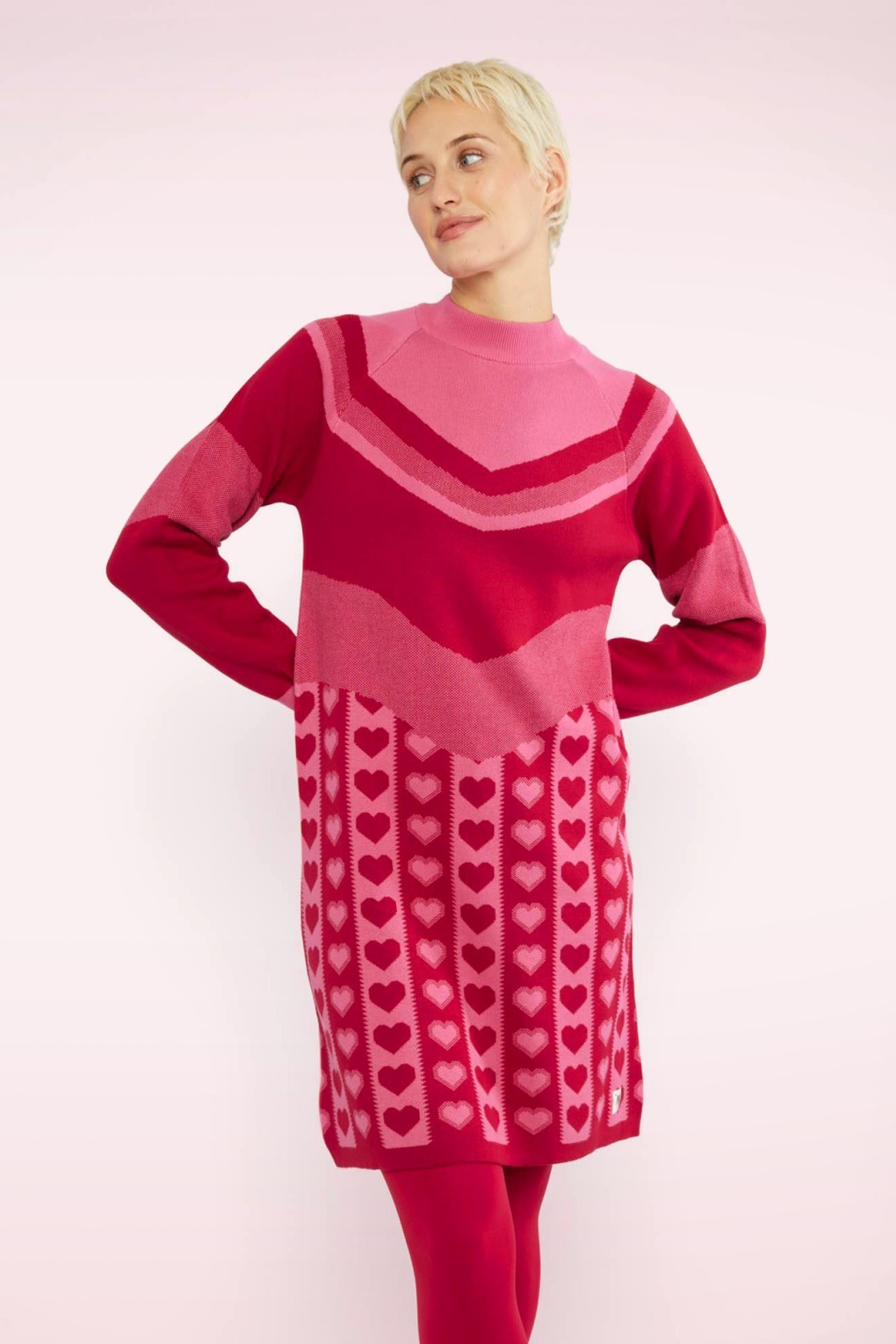 Scandi Woods Gestricktes Kleid in Joyeux Noël