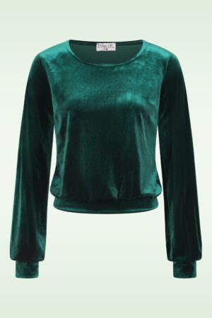 Cozy Velvet Oberteil in Grün