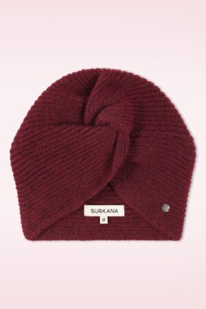 Gestricktes Turban in Kastanienrot