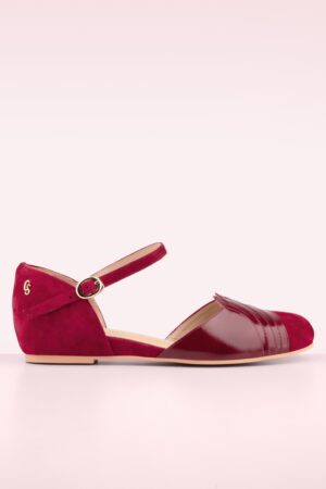 New York Ballerina Flats in Bordeauxrot