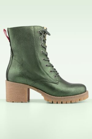 Nilla Stiefeletten in Metallic Grün