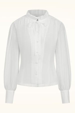 The Poet's Bluse in Weiß