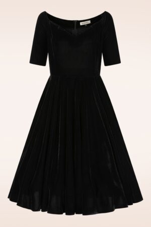 Velvet Desire Swingkleid in Schwarz