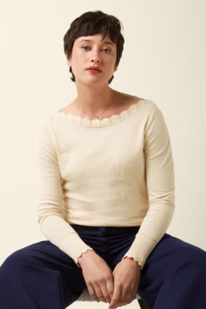 Audrey Cocoon Oberteil in Creme