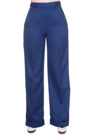 Banned Marlene-Hose Party On Navy Vintage Retro Marlenehose