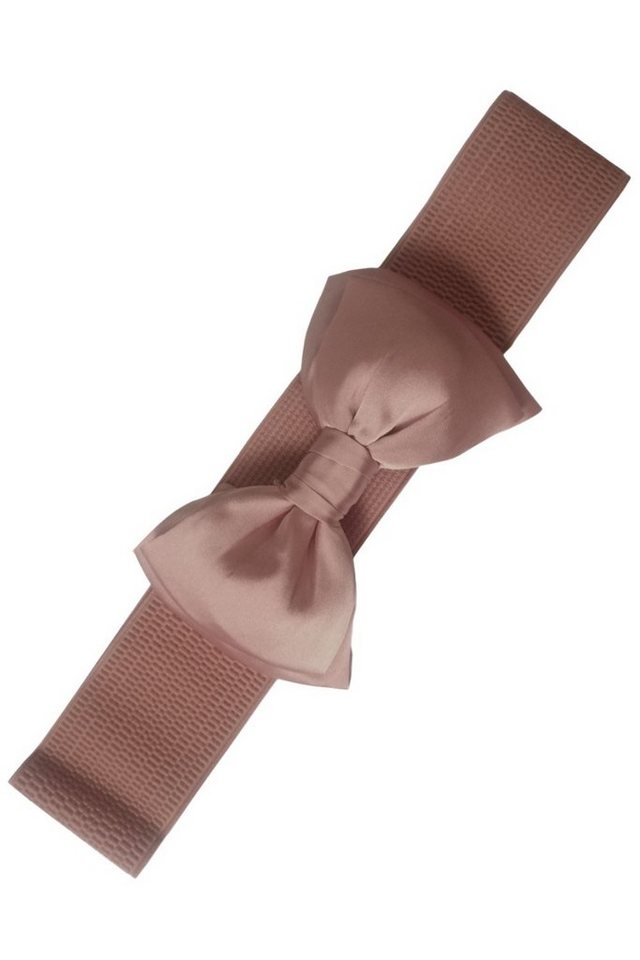 Banned Taillengürtel Bella Belt Taupe Vintage Schleife Retro Stretchgürtel