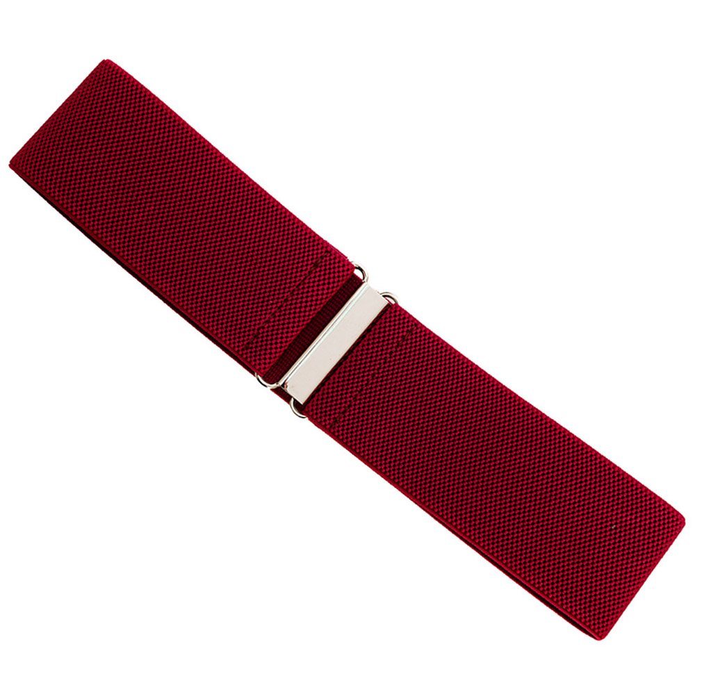 Banned Taillengürtel Gloria Burgunder Vintage Retro Stretchgürtel