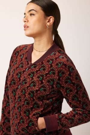 Bessie Winkle Jacke in Porto-Rot