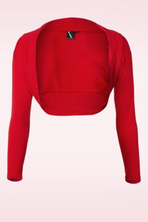 Damen Bolero in Vintage-Rot
