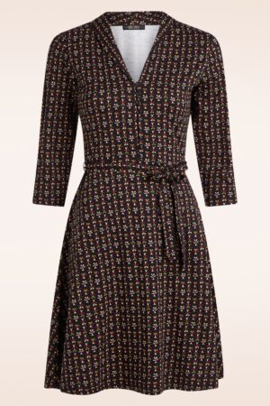 Emmy Jangle Kleid in Schwarz und Multi