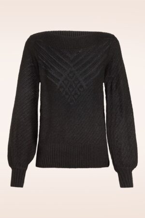 Erin Farfalle Top in Schwarz