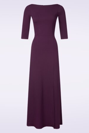 Exklusiv bei Topvintage ~ Amelia Maxikleid in Aubergine
