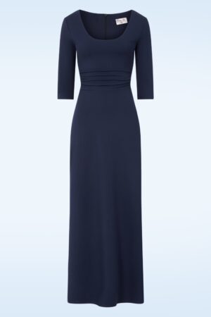 Exklusiv bei Topvintage ~ Davina Maxikleid in Marineblau